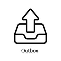 Outbox  Vector  outline Icons. Simple stock illustration stock