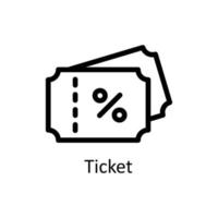 Ticket Vector  outline Icons. Simple stock illustration stock