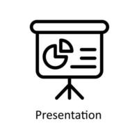 Presentation Vector  outline Icons. Simple stock illustration stock