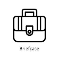 Briefcase Vector  outline Icons. Simple stock illustration stock