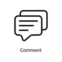 Comment Vector  outline Icons. Simple stock illustration stock