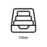 Inbox Vector  outline Icons. Simple stock illustration stock