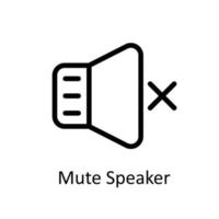 Mute Speaker Vector  outline Icons. Simple stock illustration stock