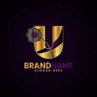 lujo inicial letra tu logo diseño, para compañía, boutique, negocios, moda, etc vector