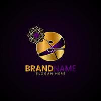 lujo inicial letra mi logo diseño, para compañía, boutique, negocios, moda, etc vector