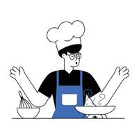 Trendy Cook Concepts vector