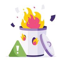 Trendy Data Burn vector