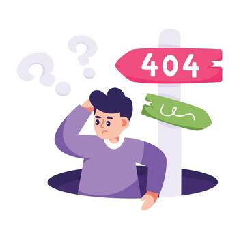 Trendy Error Found vector