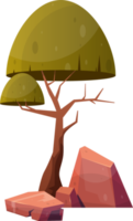 Wüste Felsen mit Pflanzen png