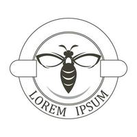 bee logo illustrations design icon vector