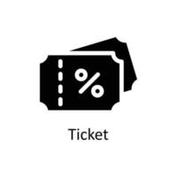 Ticket Vector  Solid Icons. Simple stock illustration stock