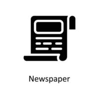 Newspaper Vector  Solid Icons. Simple stock illustration stock