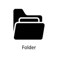 Folder Vector  Solid Icons. Simple stock illustration stock