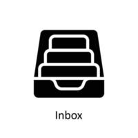 Inbox Vector  Solid Icons. Simple stock illustration stock