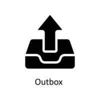 Outbox  Vector  Solid Icons. Simple stock illustration stock