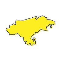 Simple outline map of Cantabria is a region of Spain vector