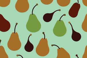 Seamless Pear Pattern - Beautiful Fruit Design for Kitchen and Food Backgrounds vector