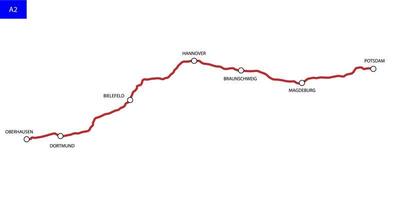 la carretera mapa de Alemania vector