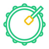 bedug drum icon duocolor green yellow style ramadan illustration vector element and symbol perfect.