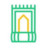 rug icon duocolor green yellow style ramadan illustration vector element and symbol perfect.