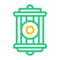 lantern icon duocolor green yellow style ramadan illustration vector element and symbol perfect.