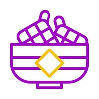 ketupat icon duocolor purple yellow style ramadan illustration vector element and symbol perfect.