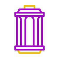 lantern icon duocolor purple yellow style ramadan illustration vector element and symbol perfect.