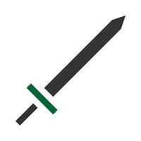 espada icono sólido estilo gris verde color militar ilustración vector Ejército elemento y símbolo Perfecto.