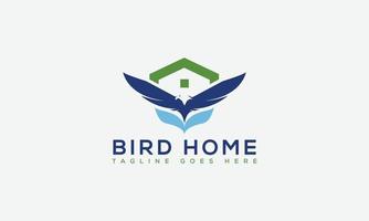 Bird Home Logo Design Template Vector Graphic Branding Element.