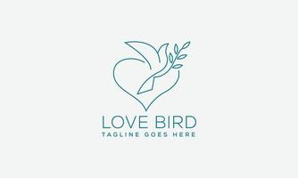 Love bird Logo Design Template Vector Graphic Branding Element.