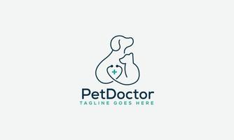 Pet clinic Logo Design Template Vector Graphic Branding Element.