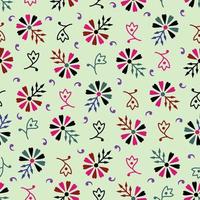 Small Motifs Vector floral minimalist seamless pattern. Simple abstract geometric background with small flowers, petals. Minimal ornament. Elegant repeated design