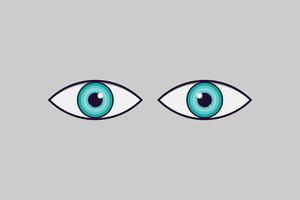 Vector realistic vector eyes of the person isolated on white