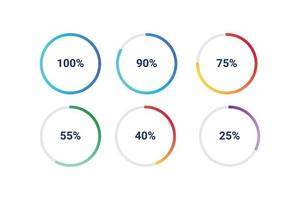 Set of vector loading icons. loading bar progress icon. Download progress. Collection Loading status. Vector illustration.