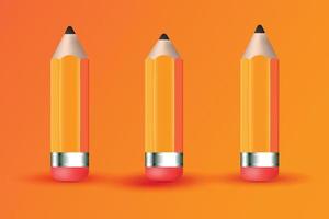Free vectors isolated 3d render pencil icon