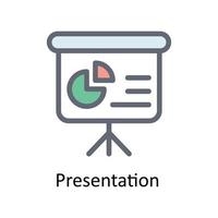 Presentation Vector Fill outline Icons. Simple stock illustration stock