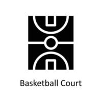 Basketball Court Vector  Solid Icons. Simple stock illustration stock