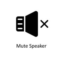 Mute Speaker Vector  Solid Icons. Simple stock illustration stock