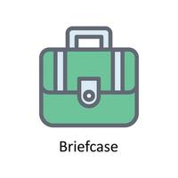 Briefcase Vector Fill outline Icons. Simple stock illustration stock