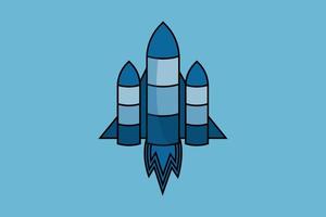 Rocket launch icon isolated on background vector illustration flat design