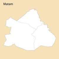 alto calidad mapa de Matam es un región de Senegal, vector