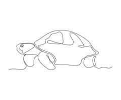 abstract Turtle Continuous On Line Drawing vector