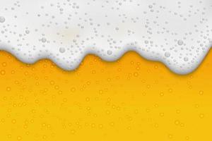 Lager beer background with foam and bubbles vector