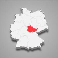 state location within Germany 3d map Template for your design vector