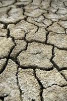 Dry soil due to drought photo