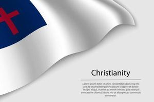 Wave flag of is a religious symbol on white background. vector