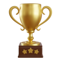 gold throphy isolated on transparent background png