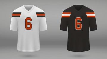 Realistic american football jersey vector