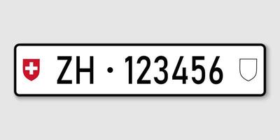 Vehicle registration plates vector