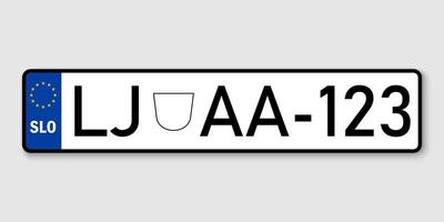 Vehicle registration plates vector